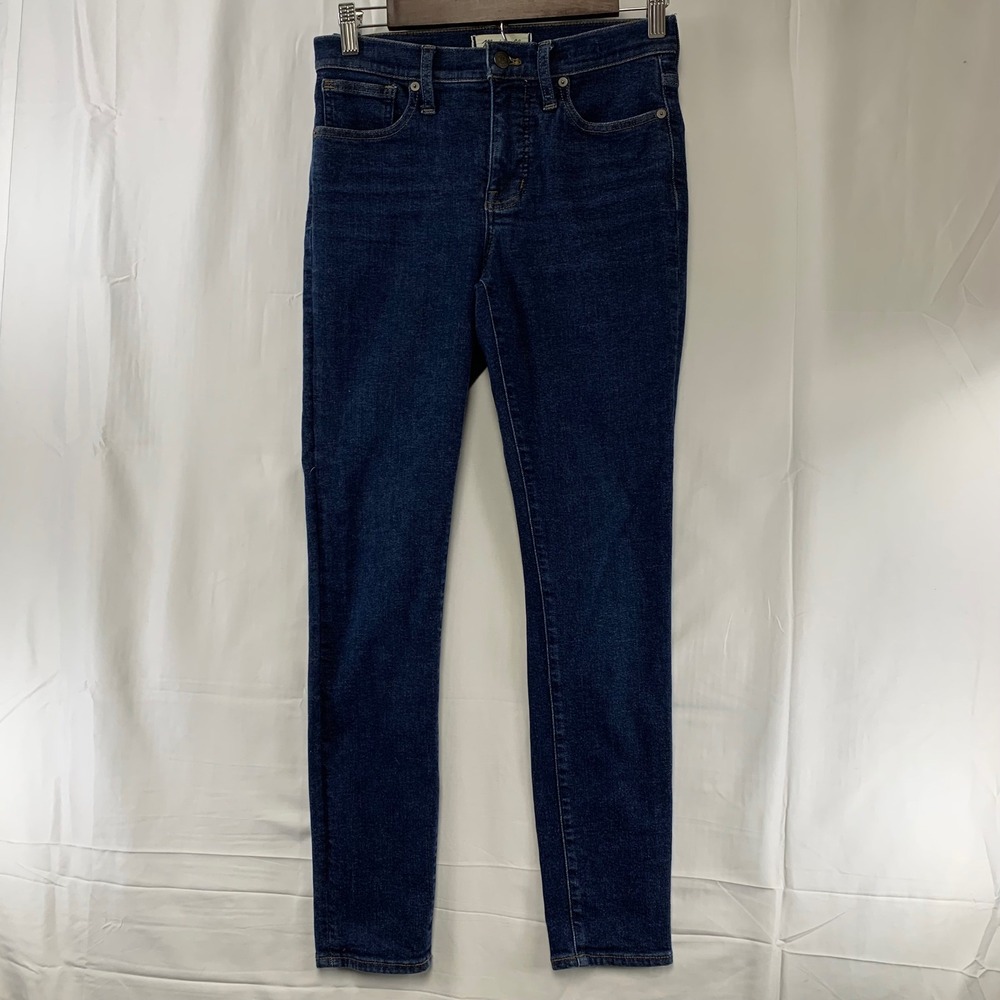 Madewell 9" Mid-Rise Skinny Jeans Womens 26 Dark Wash Blue‎ Stretch Denim